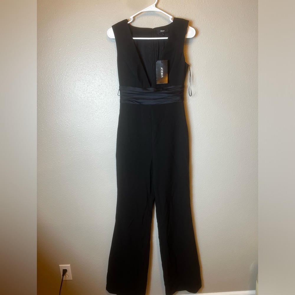 NWT LIKELY Maggie Jumpsuit Black Party Cocktail Sleeveless Elegant Sexy Size 2 - Picture 7 of 11